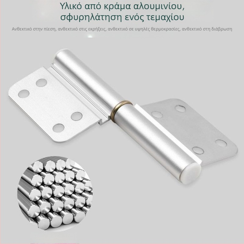 Μεντεσέδες πόρτας μπάνιου και WC, κράμα αλουμινίου, αναδιπλούμενοι μεντεσέδες από ανοξείδωτο χάλυβα και εξαρτήματα