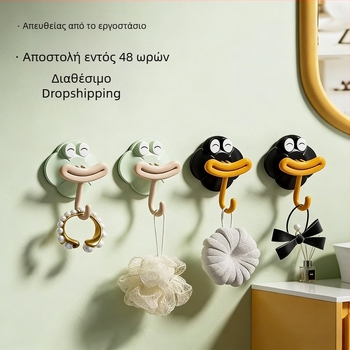 Κρεμάστρα τοίχου με βεντούζα, με σχέδιο καρτούν, ισχυρή αναρρόφηση, χωρίς διάτρηση, αυτοκόλλητη κρεμάστρα πετσετών μπάνιου και κουζίνας