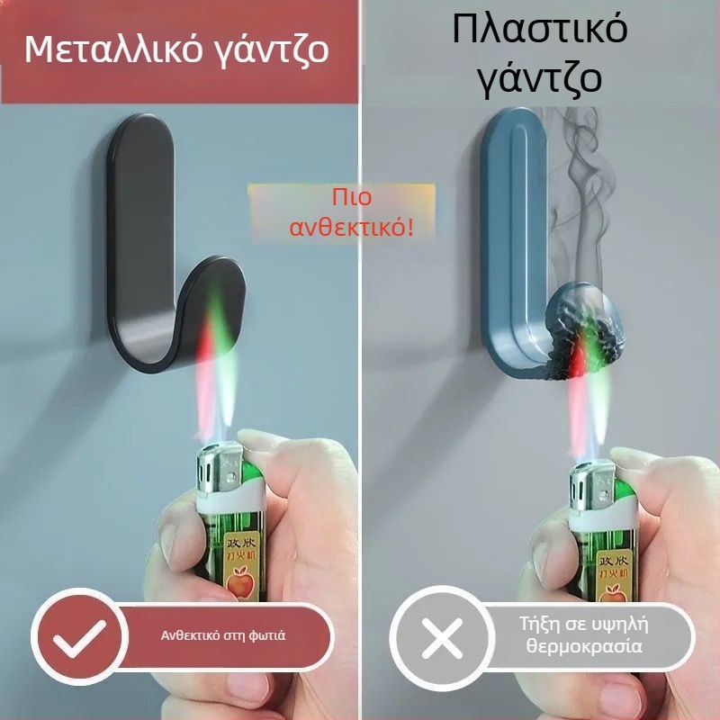 Αγκίστρα τοίχου χωρίς διάτρηση, αυτοκόλλητη, για μπάνιο και σαλόνι, για πετσέτες και ρούχα