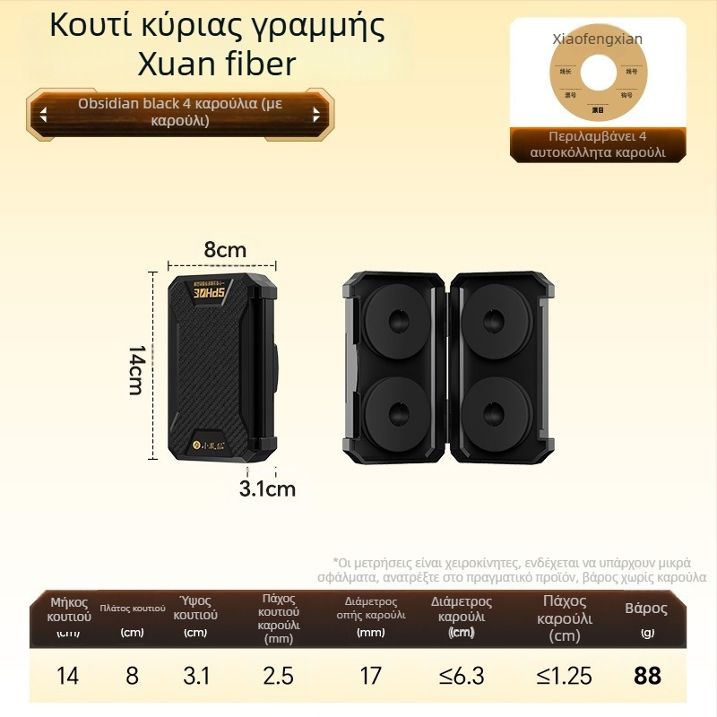 ABS κύτος αποθήκευσης κύριας γραμμής με κλείδωμα, αντιολισθητική υφή, κουτί για πετονιά και εξοπλισμό αλιείας