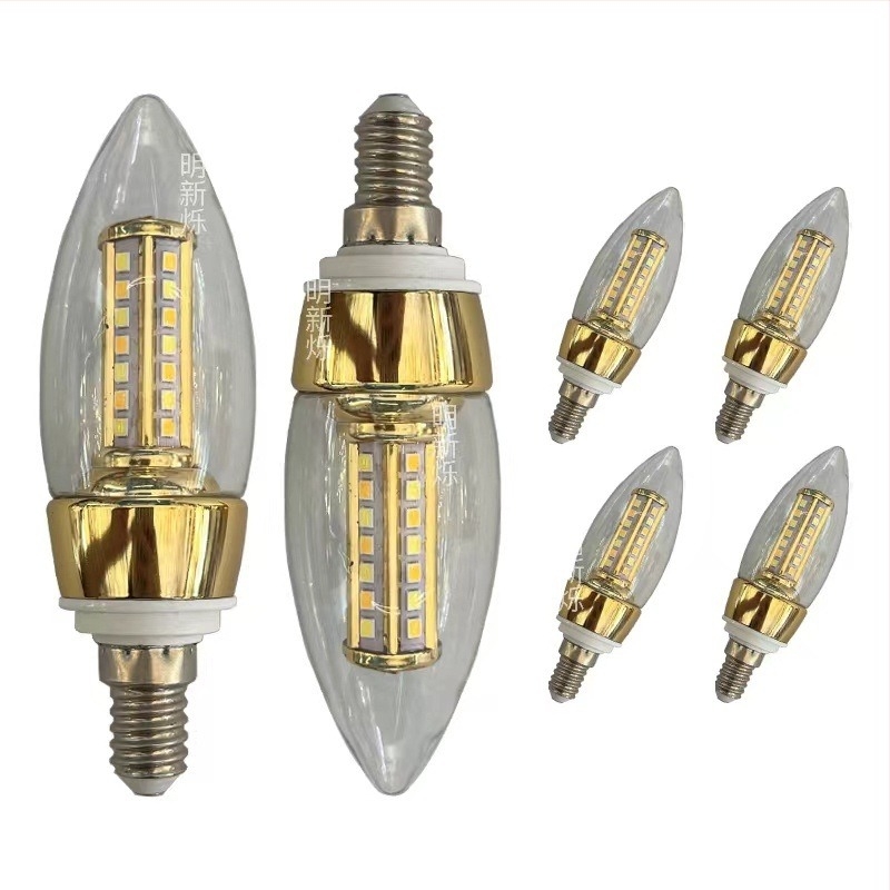 LED Κρύσταλλο Κερί Φως για Οροφή με Βάσεις E14/E27, 800 lm, 360° Δέσμη, 2800–6500K, Αλουμινένιο Σώμα