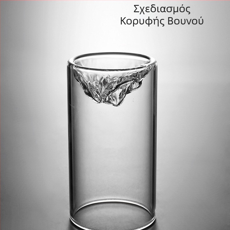 Γυάλινο κύπελλο τσαγιού ανθεκτικό στη θερμότητα με καπάκι και λαβή, μοτίβο Φούτζι Μάουντεν, διαφανής σχεδιασμός, ιδανικό δώρο για αυτήν