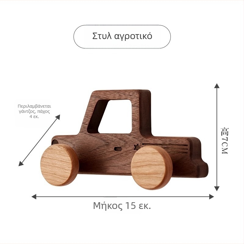 Ξύλινο αγκίστρι τοίχου με αυτοκόλλητη τοποθέτηση, χωρίς τρύπες, γλυκό σχέδιο κινουμένων σχεδίων, μασίφ ξύλο