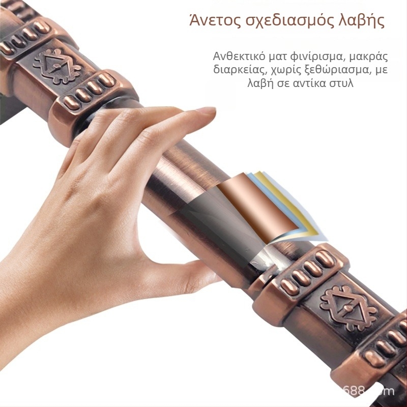 Λαβή πόρτας από κράμα ψευδάργύρου, επιφανειακή τοποθέτηση, για συρόμενες ή δίφυλλες ξύλινες πόρτες, κατάλληλη για πόρτες εισόδου, ντουλάπας και εσωτερικές πόρτες.