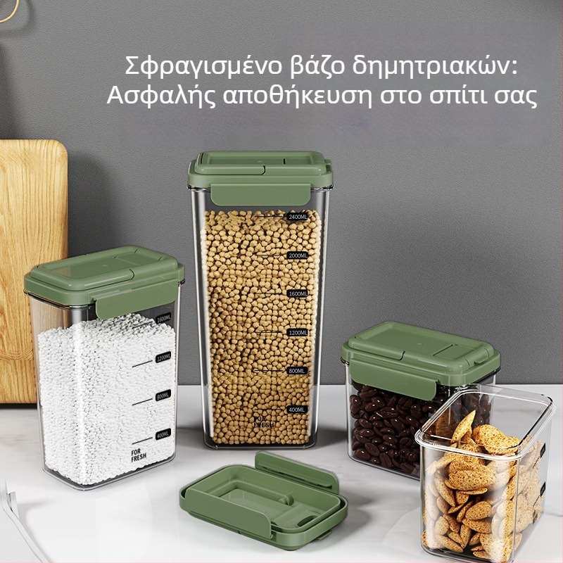 Κουτί αποθήκευσης δημητριακών σε ιαπωνικό στυλ, δοχείο τροφίμων ποιότητας, με προστασία εντόμων για ρύζι, φασόλια και αλεύρι