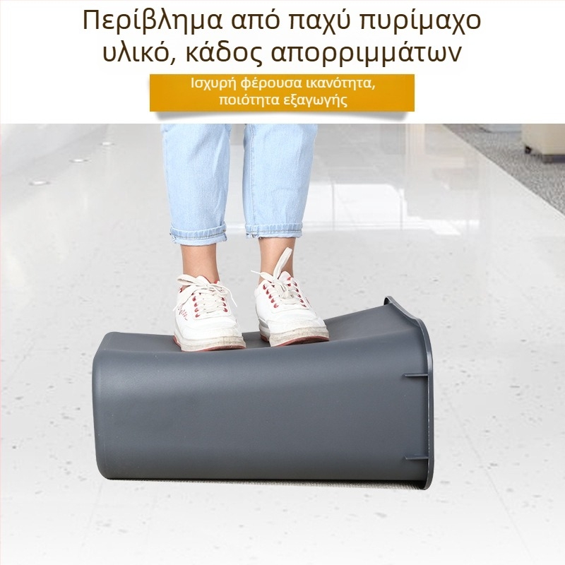 Μεγάλος ορθογώνιος κάδος απορριμμάτων χωρίς καπάκι, πλαστικός κάδος για κουζίνα και μπάνιο, κατάλληλος για οικία, ξενοδοχείο και εξωτερικούς χώρους