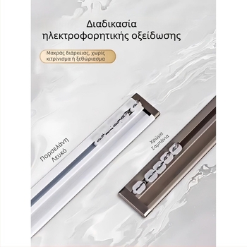 0.5 m ultra-λεπτή αυτοκόλλητη τροχιά κουρτίνας για εσωτερικά ανοιγόμενα παράθυρα, μπαλκόνια και U-σχημής καμπύλη