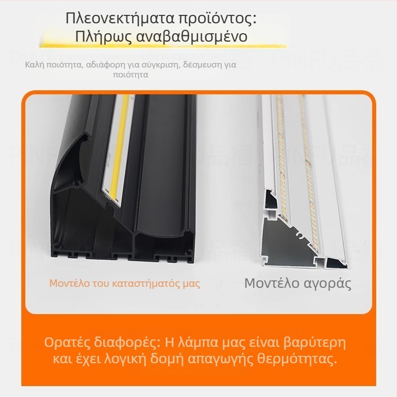 Μακριά υπερφωτεινή εξωτερική LED λάμπα τοίχου για βίλες, διαδρόμους, αυλές και είσοδο – αδιάβροχη κατασκευή από αλουμίνιο