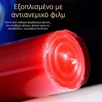 60-ώρες χωρίς καπνό κόκκινο κυλινδρικό κερί για οικιακή χρήση, κηρός παραφίνης