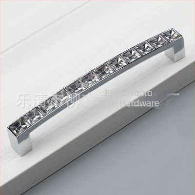 Κρυστάλλινη λαβή για ντουλάπες και συρτάρια, διαμαντοειδές σχέδιο, κράμα ψευδάργύρου, ματ φινίρισμα, μεταμοντέρνο μινιμαλιστικό στυλ