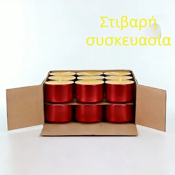 Shengbaoyuan φανάρι βουτύρου, 24ωρη καύση για ναούς και οικιακή λατρεία, φυτικό κερί, κυλινδρικό μεταλλικό περίβλημα