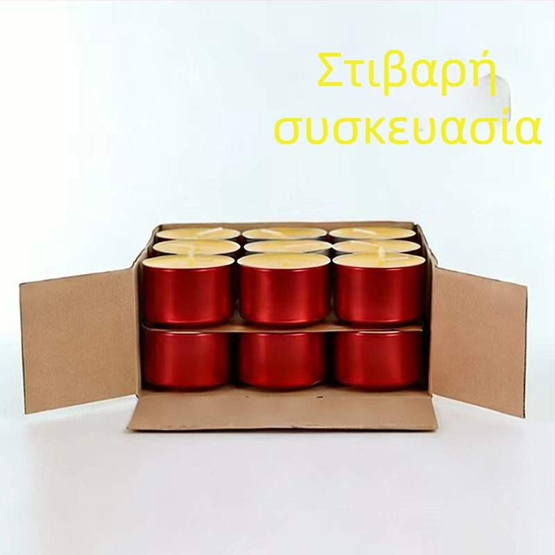Shengbaoyuan φανάρι βουτύρου, 24ωρη καύση για ναούς και οικιακή λατρεία, φυτικό κερί, κυλινδρικό μεταλλικό περίβλημα