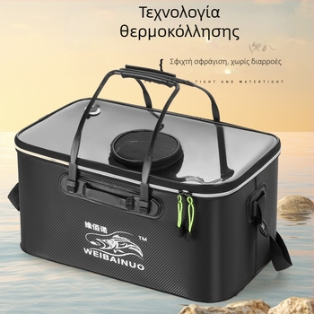 Φορητός κάδος ζωντανών ψαριών για ψάρεμα, πολυλειτουργικός εξωτερικός κάδος αποθήκευσης μεγάλης χωρητικότητας
