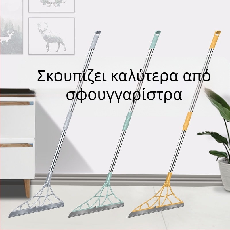 Νέος σιλικόνινος καθαριστής μπάνιου για δάπεδα και γυάλινες επιφάνειες — μαγική σκούπα