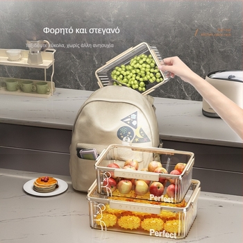 Κοντέινερ ψυγείου για συντήρηση φρεσκάδας λαχανικών και κρέατος με στρώμα κατάψυξης