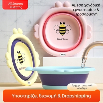Πτυσσόμενος κρεμάμενος βρεφικός νιπτήρας προσώπου με σχέδιο καρτούν