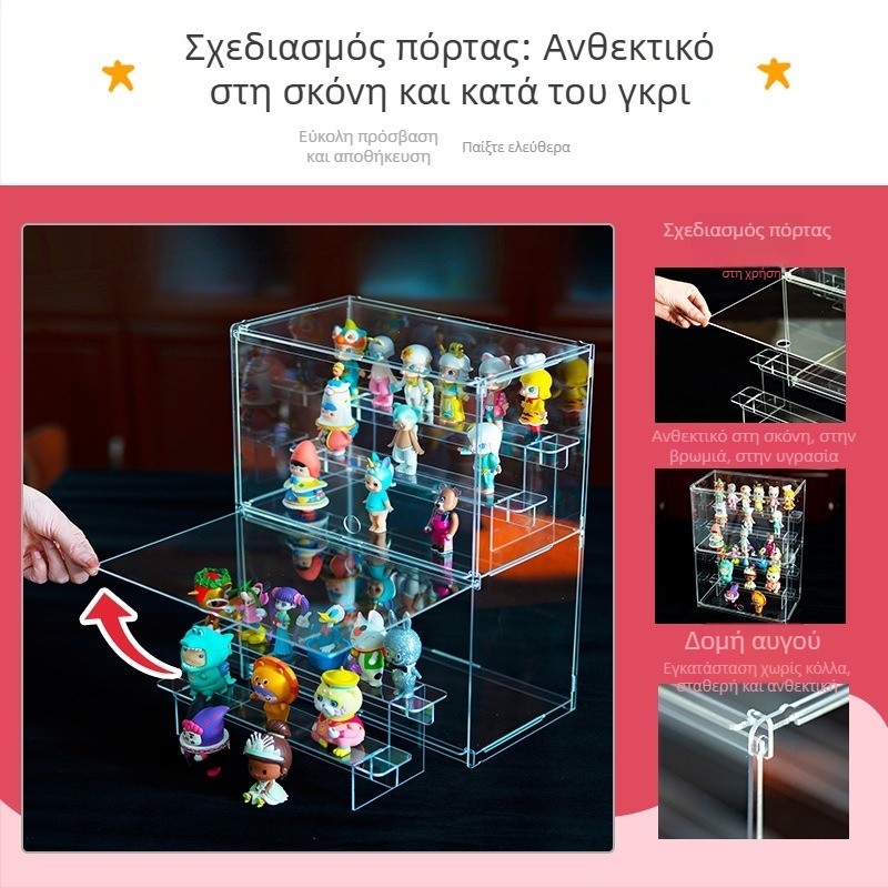 Διάφανη βάση προβολής για κουτιά τύχης (blind boxes) και φιγούρες