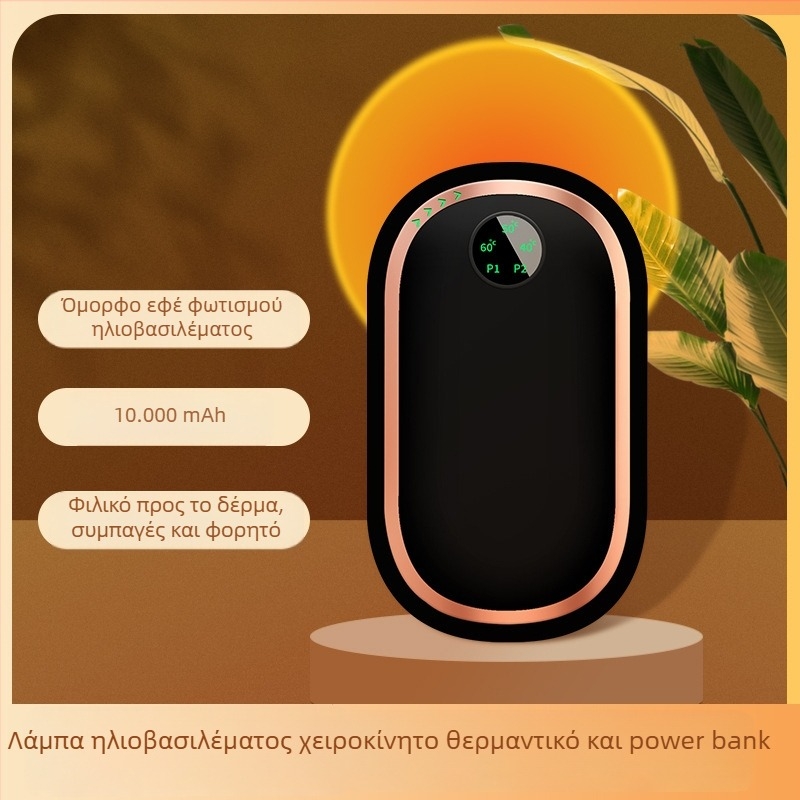2025 Αναπληρώσιμος μίνι θερμαντήρας χεριών με μαγνητικό αποσπώμενο σχεδιασμό και συμπαγής φακός