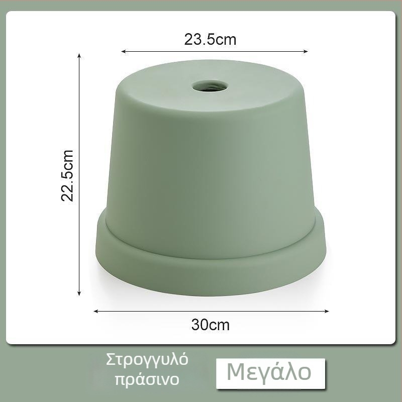 Απλό πλαστικό μικρό σκαμπό οικιακής χρήσης, παχύτερης κατασκευής, κατάλληλο για ενήλικες και παιδιά, συμπαγές κυκλικό σκαμπό μπάνιου και καθιστικού