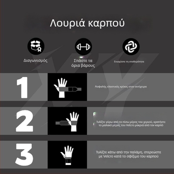 Ανδρικό στηρίγμα καρπού για γυμναστήριο – ελαστικός ιμάντας υποστήριξης για διάστρεμμένο καρπό, προστασία σε ασκήσεις με βάρη και πάγκου