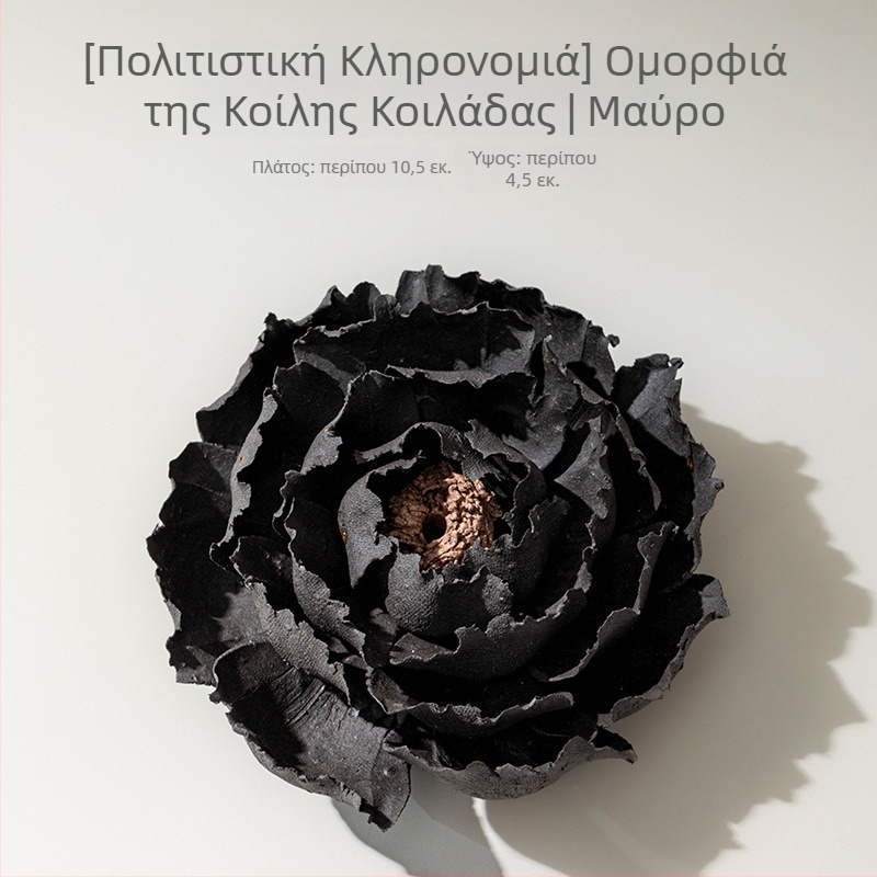 Hi Chun Χειροποίητο πορσελάνινο άνθος πεονίας σε ζεν στυλ — διαχύτης ινσένς και αρωματοθεραπείας, κεραμικό διακοσμητικό