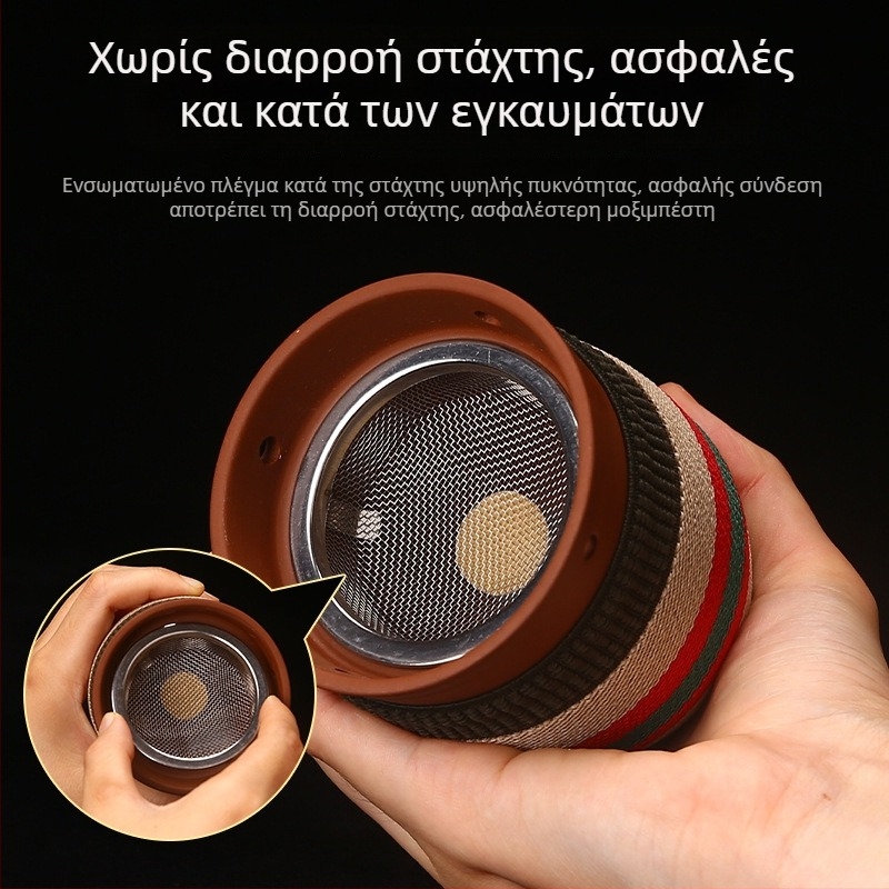 Διπλού επιπέδου κάδος για moxibustion από πορφυρή πηλό, κεραμικός κάδος