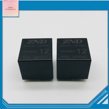 ZDCD-12HSb 12V DC SPST-NO Αυτοκινητικό ρελέ, 4 ακίδες, 40A, συγκολλητές ακροδέκτες, μοντέλο ZND