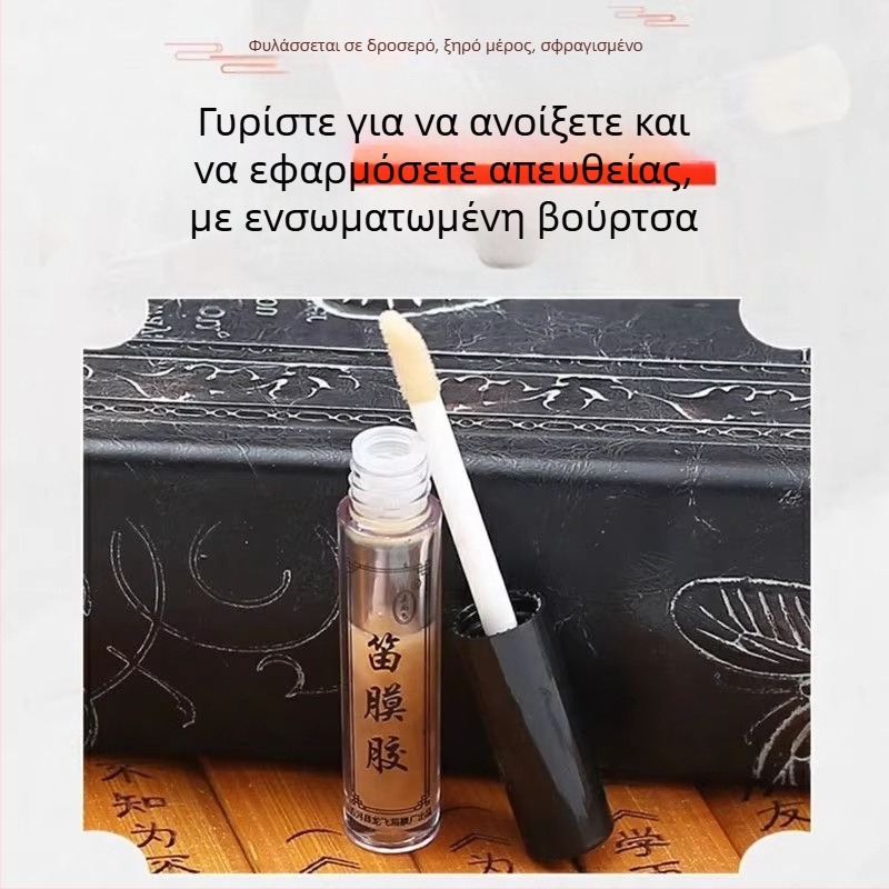 Υγρή κόλλα για μεμβράνες φλάουτου με άρωμα γιασεμί, μπουκάλι με πινέλο – εξαρτήματα μουσικού οργάνου