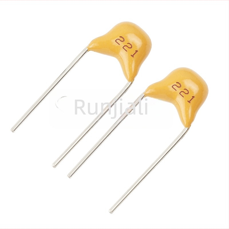 Κεραμικός πυκνωτής μονολιθικός, 50V, 221K, 220 pF (0,22 nF), ανοχή 10%, μέσω οπής, απόσταση ακροδεκτών 5,08 mm