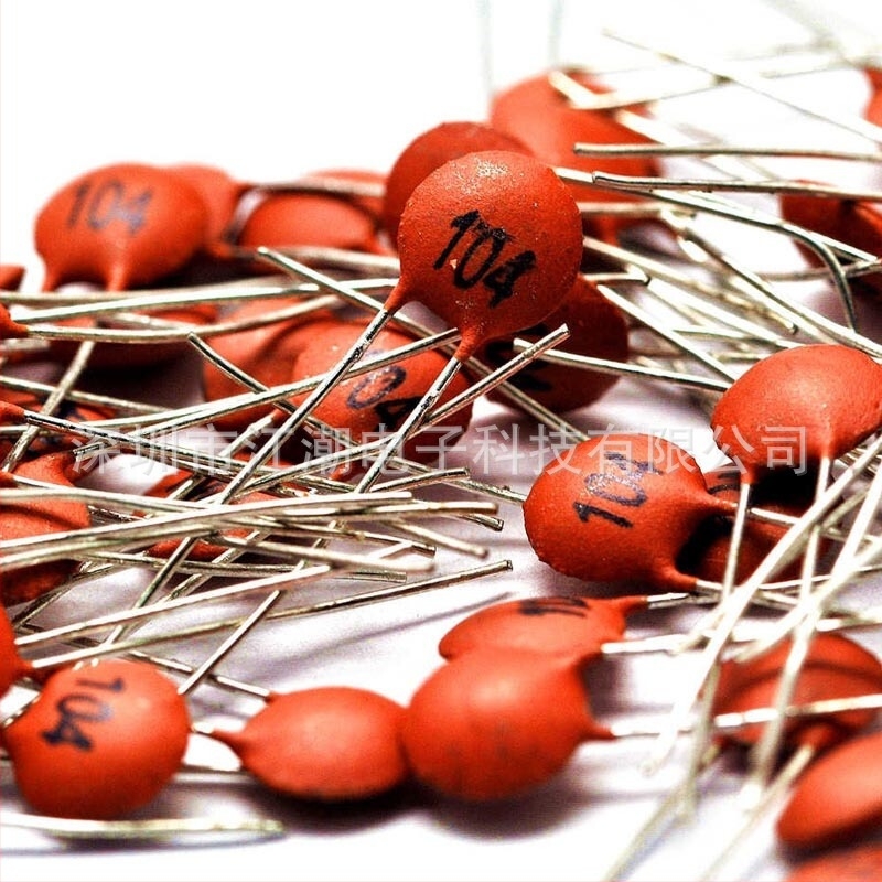 JCCON Κεραμικός πυκνωτής 50 V, 0,1 µF, κατηγορία Α, απόσταση ακροδεκτών 5 mm, συσκευασία: τσάντα