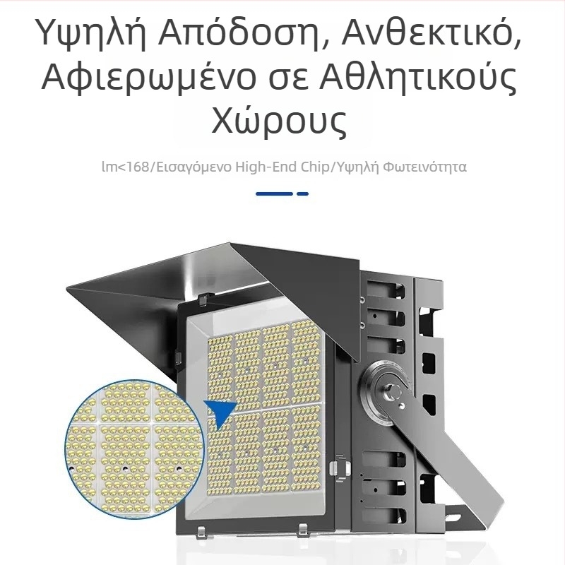LED τετράγωνος προβολέας υψηλής ισχύος για εξωτερικό αθλητικό φωτισμό, με ψηλό στύλο, φωτισμός γηπέδων και πλατειών, 200W