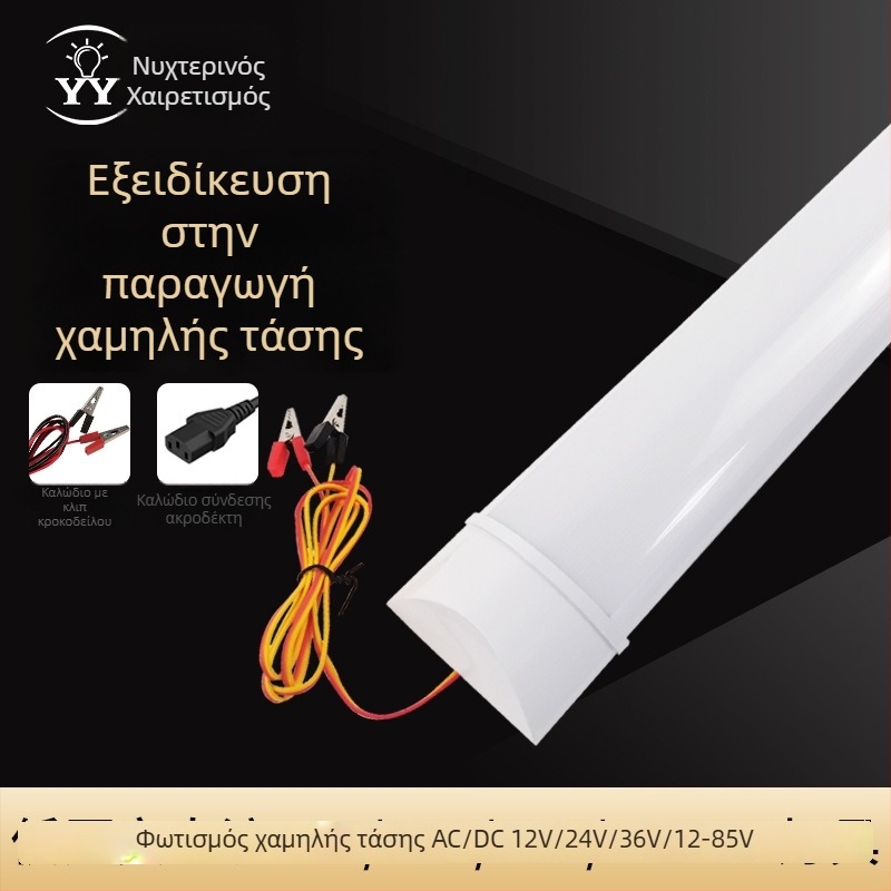 12V χαμηλής τάσης πλήρως πλαστικός λαμπτήρας καθαρισμού με ενσωματωμένο LED φθορισμού σωλήνα για νυχτερινό φωτισμό