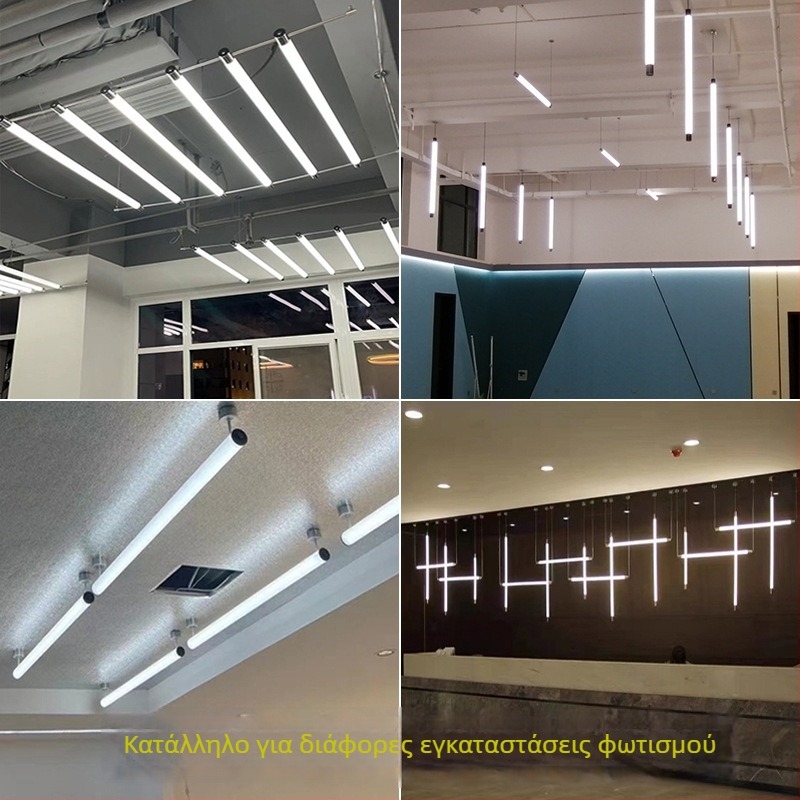 360° LED ακρυλικός σωλήνας φωτισμού, κυκλικός προσαρμοζόμενος κρεμαστός λαμπτήρας γραφείου