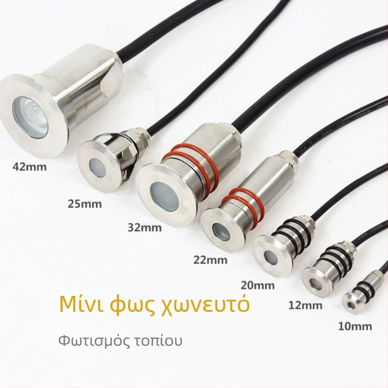 LED φωτιστικό εγκατεστημένο σε έδαφος με εφέ αναπνοής, εξωτερικός προβολέας, 12V, φωτισμός υπόγειος/υδάτινος, μίνι φωτιστικό δαπέδου, φως σκάλας