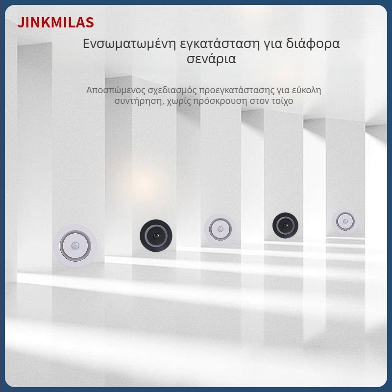 Ενσωματωμένο LED φως με αισθητήρα κίνησης, κυκλικό φως σκάλας και διαδρόμου