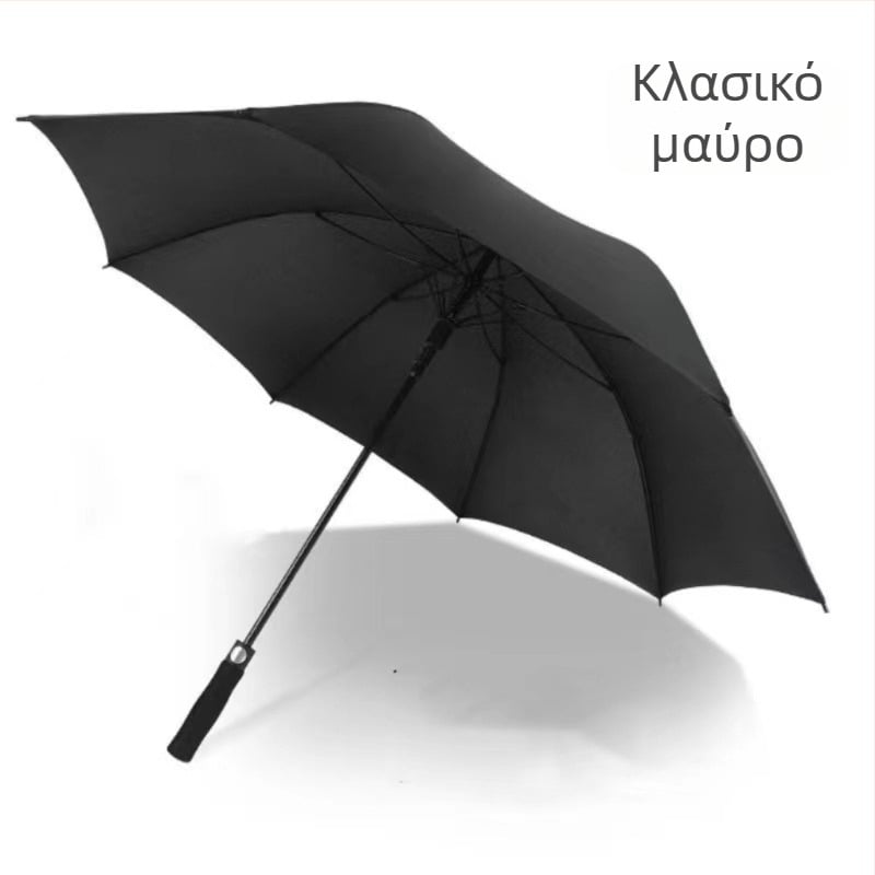 Μεγάλη ομπρέλα γκολφ με προσαρμοσμένο λογότυπο, αυτόματη έναρξη, ίσιος σωλήνας και καμπύλη λαβή