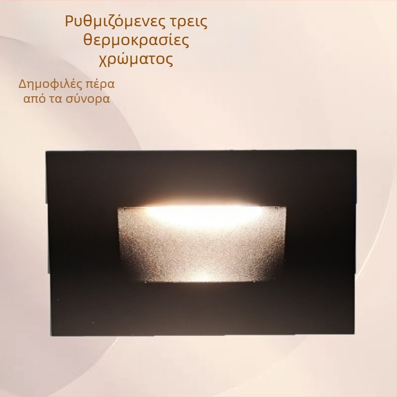 LED φωτιστικό σκαλοπατιών με εξαρτήματα αντικατάστασης, ρυθμιζόμενη θερμοκρασία χρώματος σε τρία επίπεδα, είσοδος χαμηλής τάσης 12V/24V