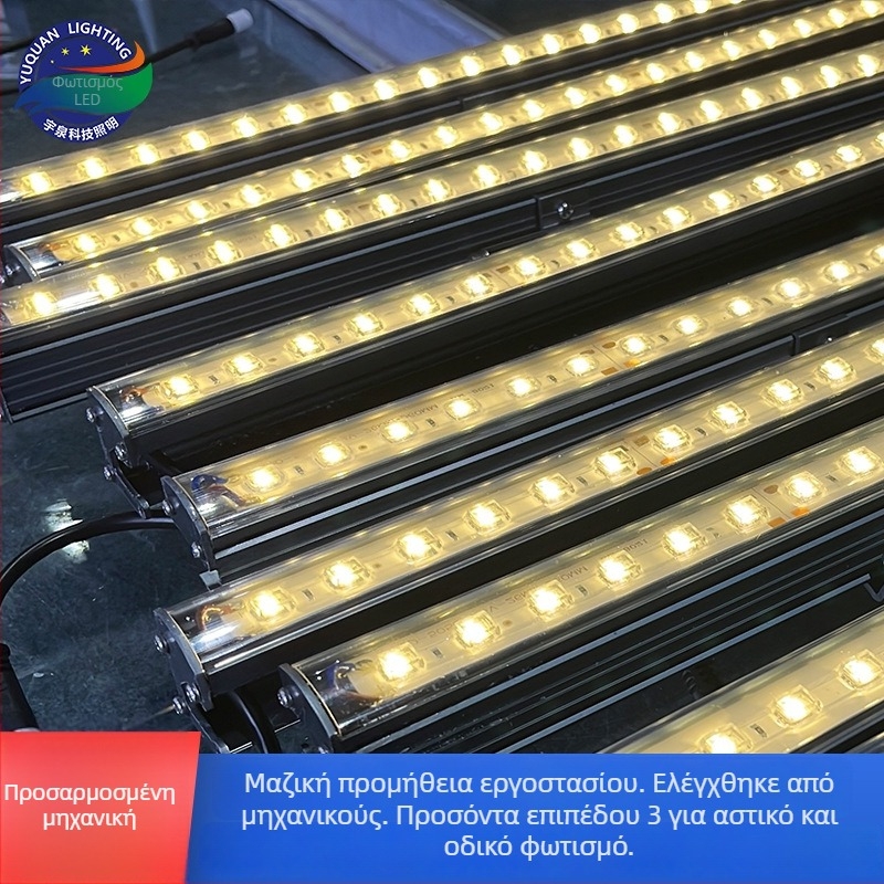Γραμμικό φωτιστικό LED από χυτό αλουμίνιο με χαμηλή τάση, εξωτερικός φωτισμός για ξενοδοχεία, γέφυρες και κτίρια
