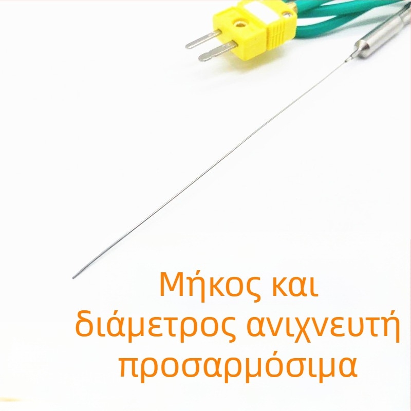 Θερμοζεύξη τύπου Κ με θωρακισμένο καλώδιο, πράσινη σιλικόνη μόνωση, αισθητήρας θερμοκρασίας και ζώνη μέτρησης, ακριβής μέτρηση θερμοκρασίας