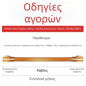 Ρωμαϊκή ράβδος κουρτινών από κράμα αλουμινίου – πλήρες σετ με στηρίγματα τροχιάς, διπλή ράβδος, διαχωριζόμενη ράβδος