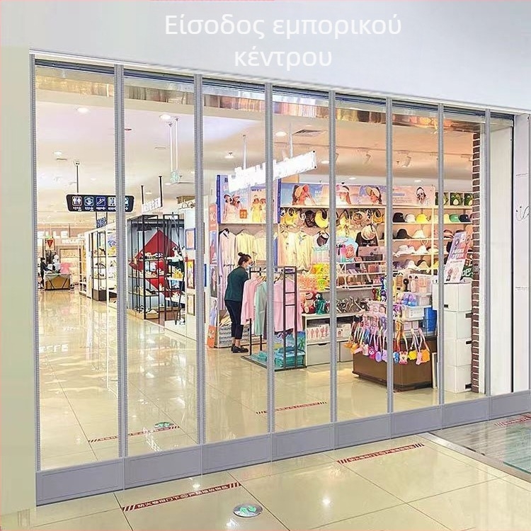 Μαγνητική διαφανής κουρτίνα πόρτας PVC – ανθεκτική στον άνεμο και θερμομονωτική διαχωριστική κουρτίνα για καταστήματα