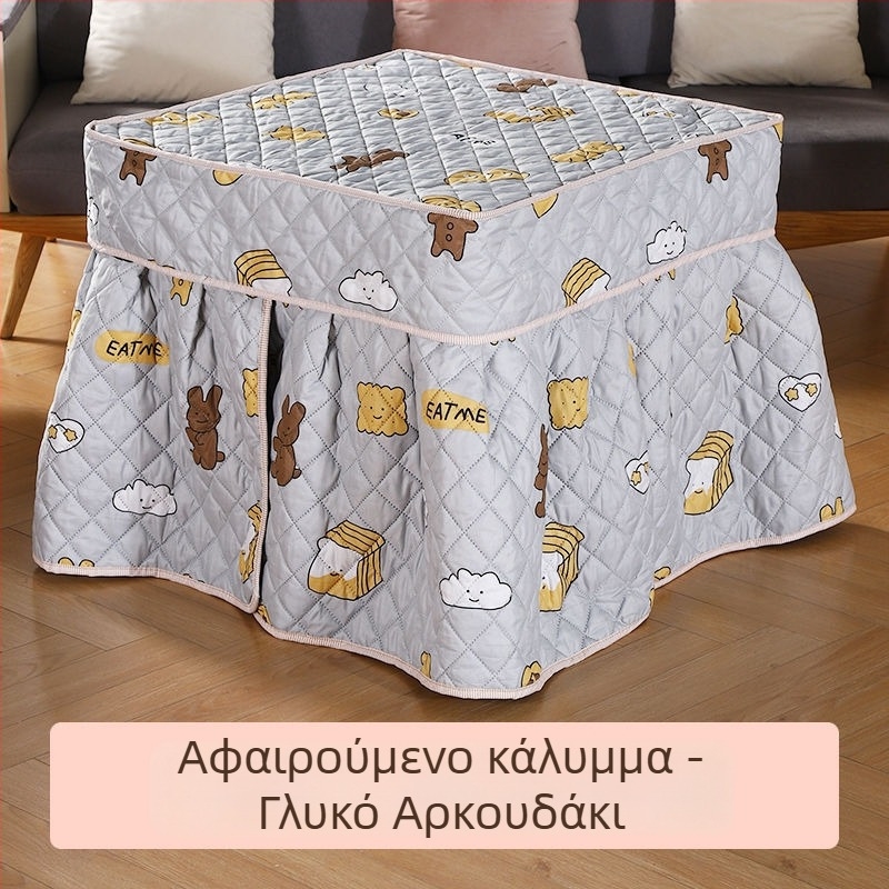 Τετράγωνη παχιά προστατευτική κάλυψη τραπεζιού θέρμανσης για οικιακή χρήση — καθολική κάλυψη για ηλεκτρικό τραπεζάκι καφέ και μηχανή ματζονγ