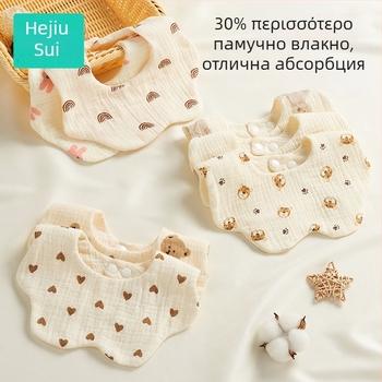 Βρεφική πετσέτα για σάλιο από 100% βαμβάκι, αδιάβροχη γάζα, για νεογέννητα, άνοιξη–φθινόπωρο
