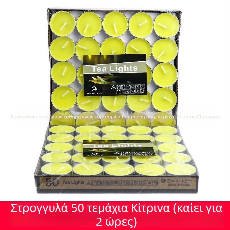 Xingri κερί παραφίνης για τσάι, κυλινδρικό σχήμα, στρογγυλό κερί με εκτυπωμένο λογότυπο