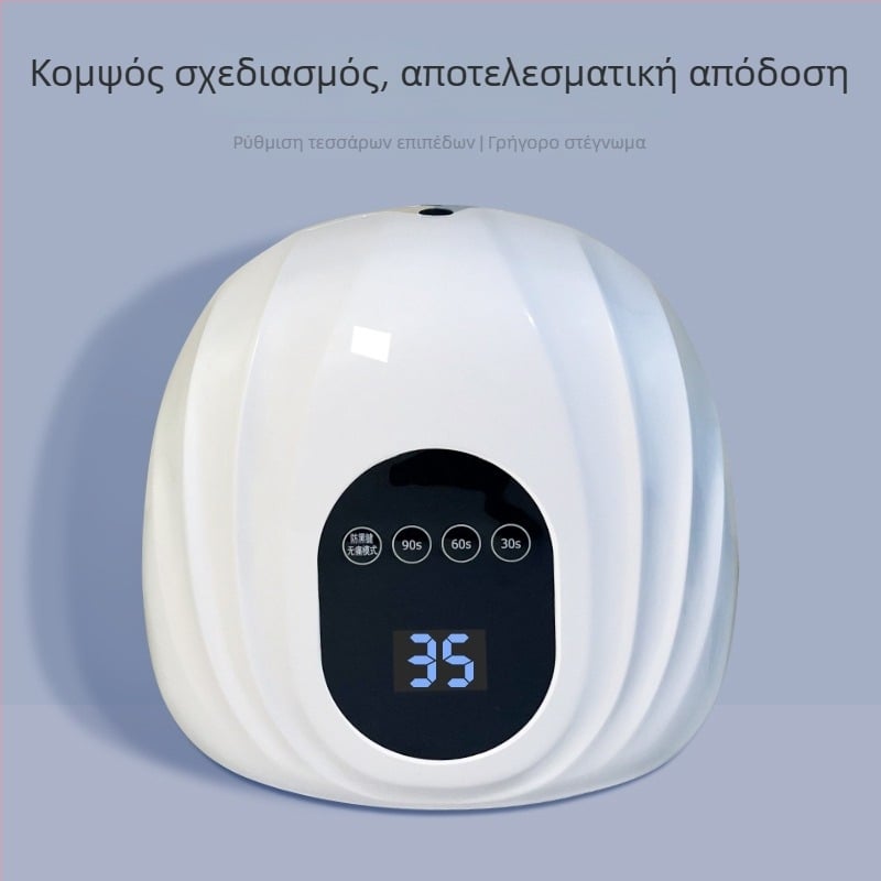 Επαγγελματική λάμπα νυχιών με φωτοθεραπεία και κρυστάλλινες χάντρες, μεγάλη για σαλόνι μανικιούρ