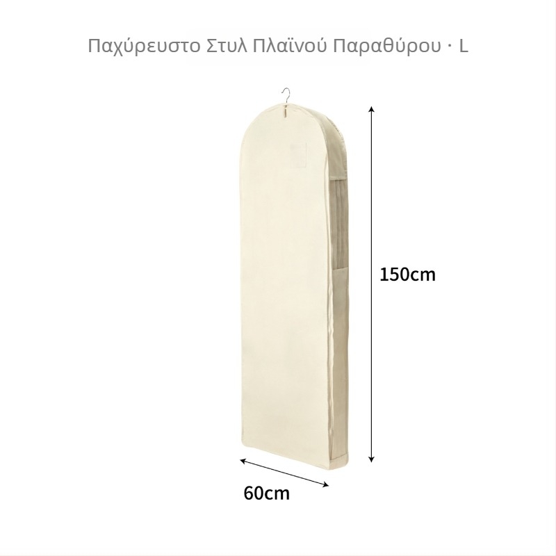 Βαμβακερό κάλυμμα προστασίας από σκόνη για κρεμαστά ρούχα, διαφανής τσάντα ρούχων για υπνοδωμάτιο ντουλάπα