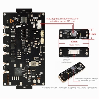 22W ισχυρός ασύρματος μονάδα φόρτισης PCBA για οχήματα και εξωτερική παροχή ρεύματος, γρήγορη φόρτιση 12V