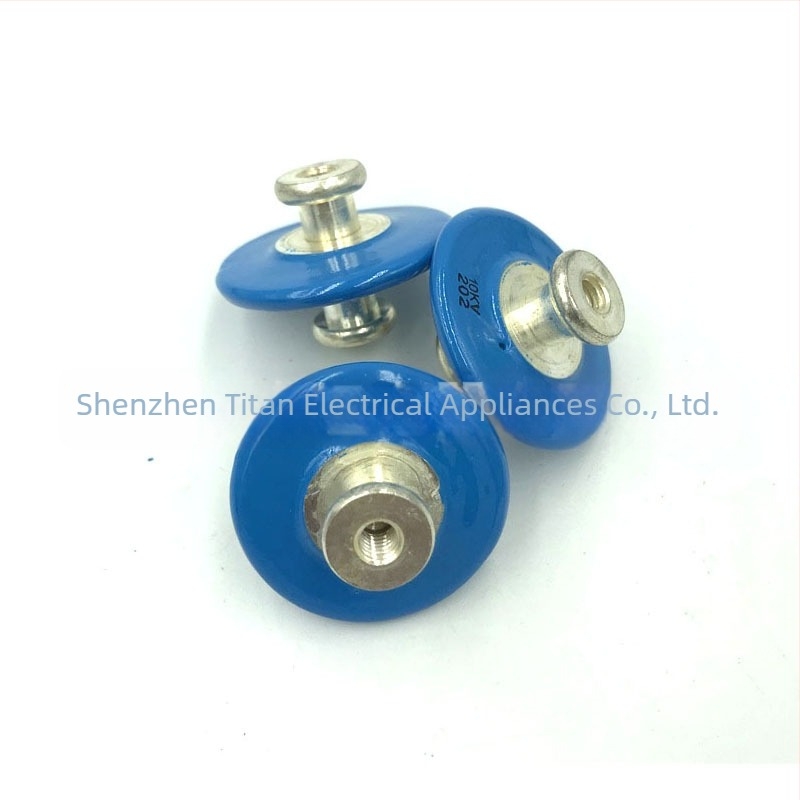 DT40 202 10KV κεραμικός διηλεκτρικός πυκνωτής φίλτρου αστραπών υψηλής τάσης, τύπου κουμπί