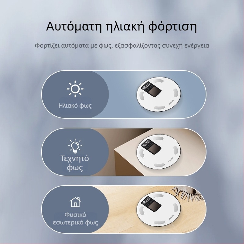 Huadi Szm005 Έξυπνη κλίμακα σωματικού λίπους με Bluetooth, οικιακή ψηφιακή κλίμακα σώματος, φόρτιση με ηλιακή ενέργεια