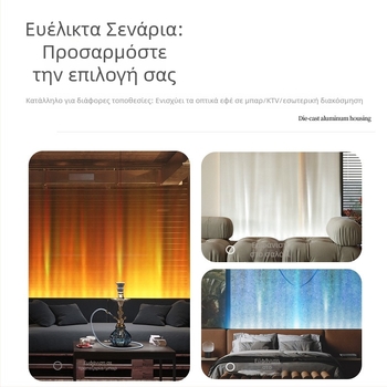 Αδιάβροχη LED λάμπα τοίχου με 3D δυναμικό μοτίβο νερού, προβολή τοίχου για μπαρ και KTV, ατμόσφαιρα φλόγας στο φόντο